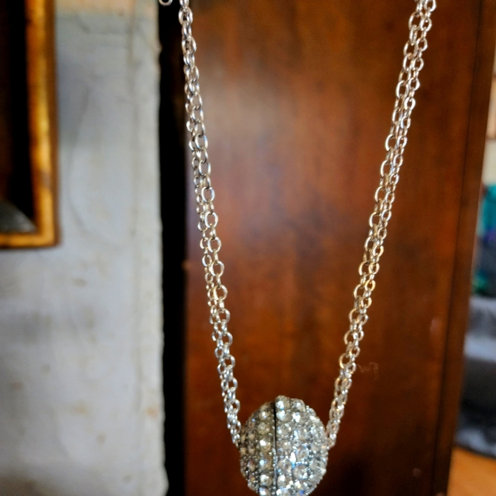 Disco ball necklace and bracelet